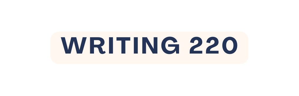 Writing 220